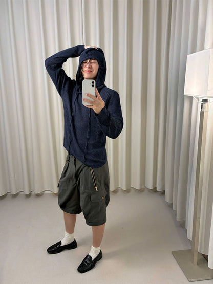 WASHI BLEND SHEER KNIT HOODIE 3