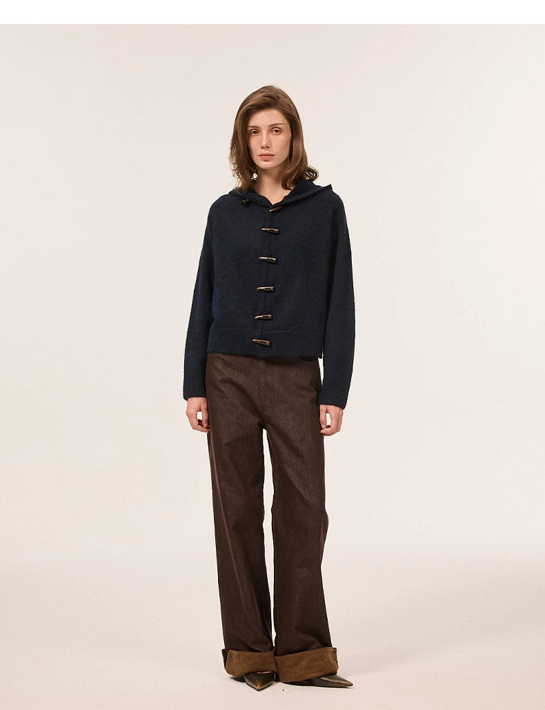 TOGGLE HOODED KNIT CARDIGAN 7