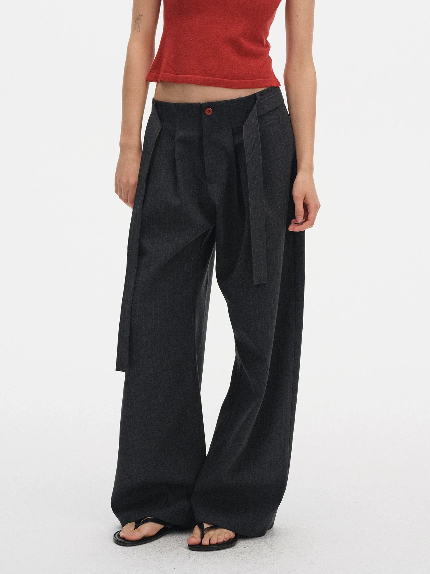 CASUAL DRAPE SUIT PANTS