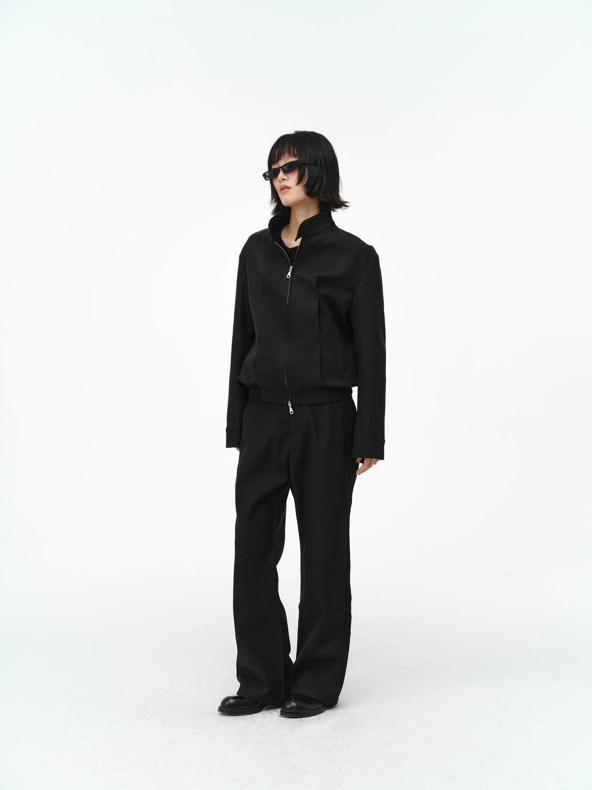 FLARED TWO-TONE DRESS PANTS