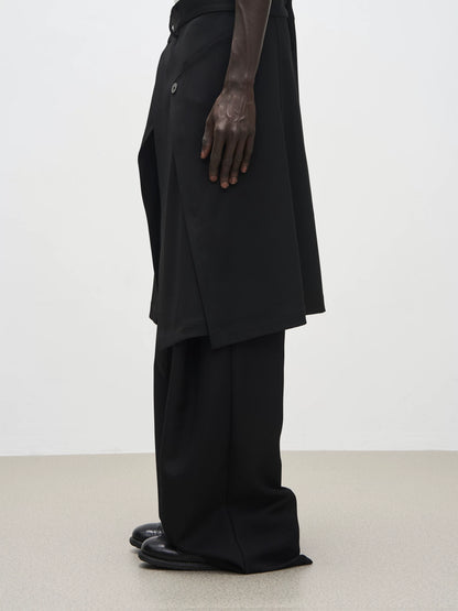 TYPE A SLIT SKIRT WITH OVERLAY