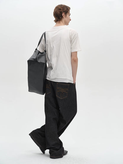 EMBROIDERED POCKET JEANS