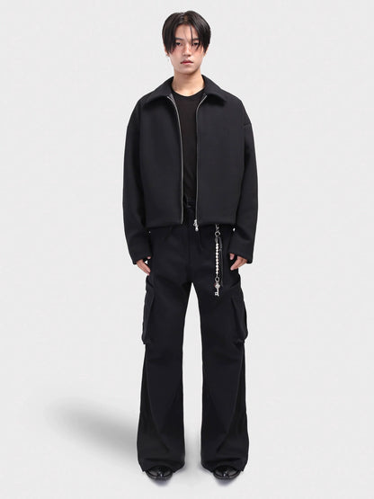 MINIMALIST BOXY SWEATSHIRT JACKET