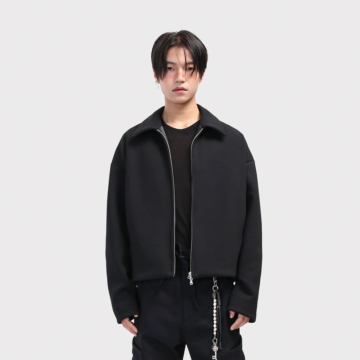 MINIMALIST BOXY SWEATSHIRT JACKET