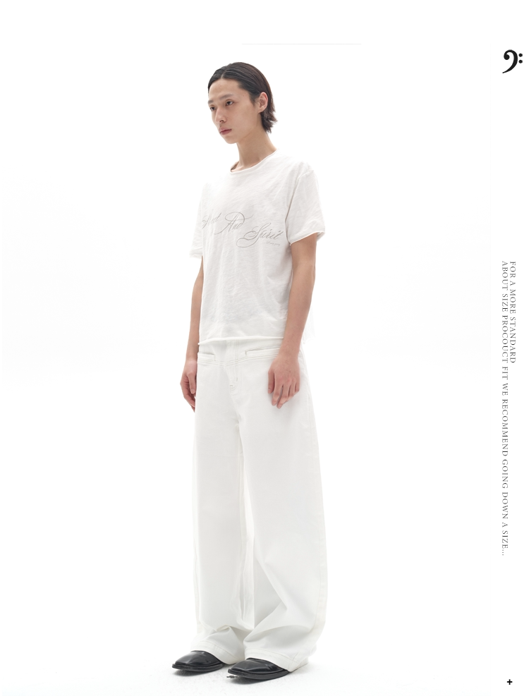 ELEGANT WIDE-LEG DENIM PANTS