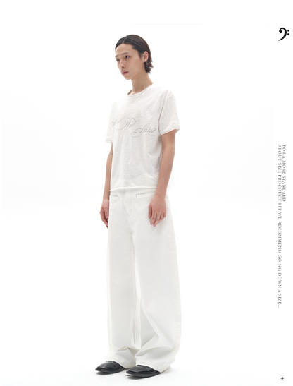 ELEGANT WIDE-LEG DENIM PANTS