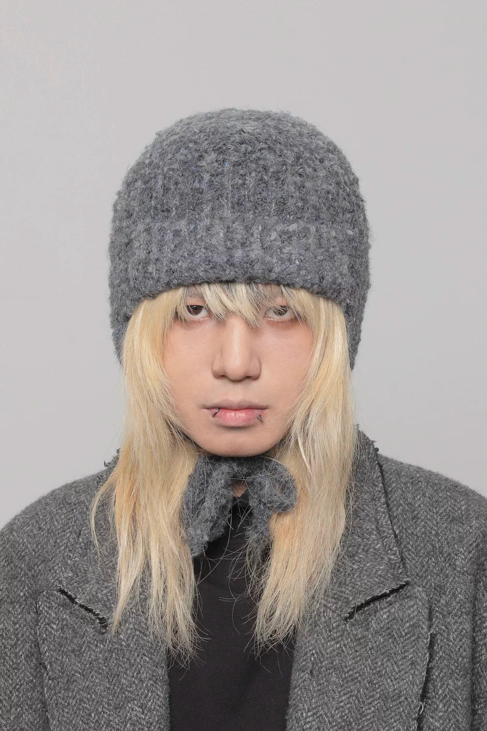 MELANGE EARFLAP KNIT CAP 8