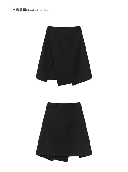 TYPE A SLIT SKIRT WITH OVERLAY