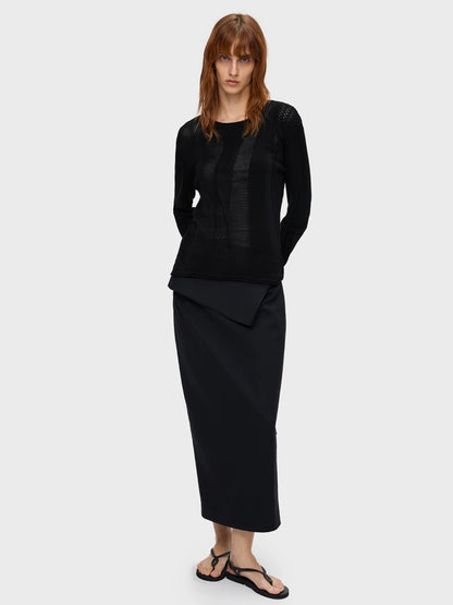 MIXED STITCH OPENWORK KNIT 5