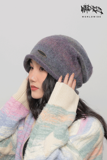 GRADIENT SLOUCH KNIT CAP 6