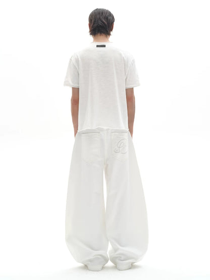 ELEGANT WIDE-LEG DENIM PANTS