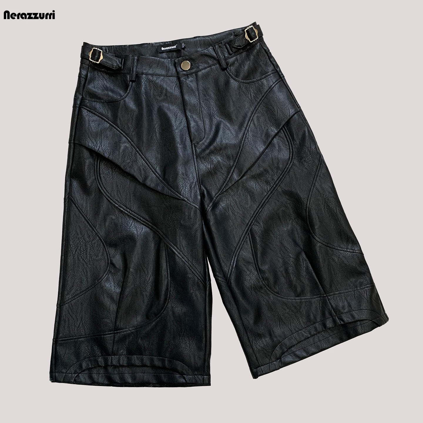 DECONSTRUCTED PU LEATHER PANTS