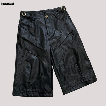 DECONSTRUCTED PU LEATHER PANTS