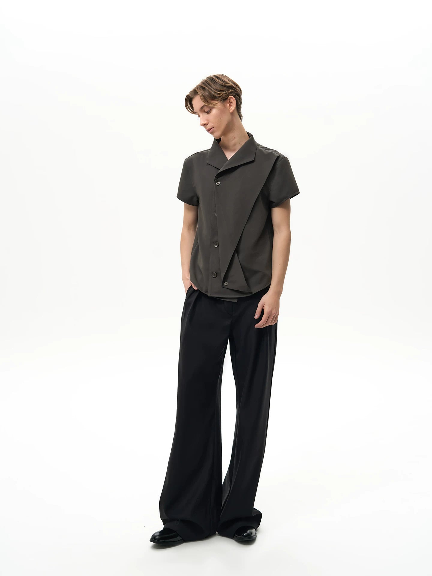 DECONSTRUCTED PLEATED SHIRT