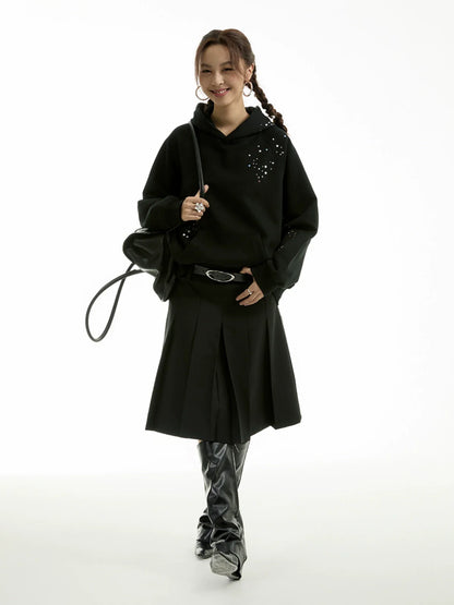 IRREGULAR BOA HOODED SWEATER