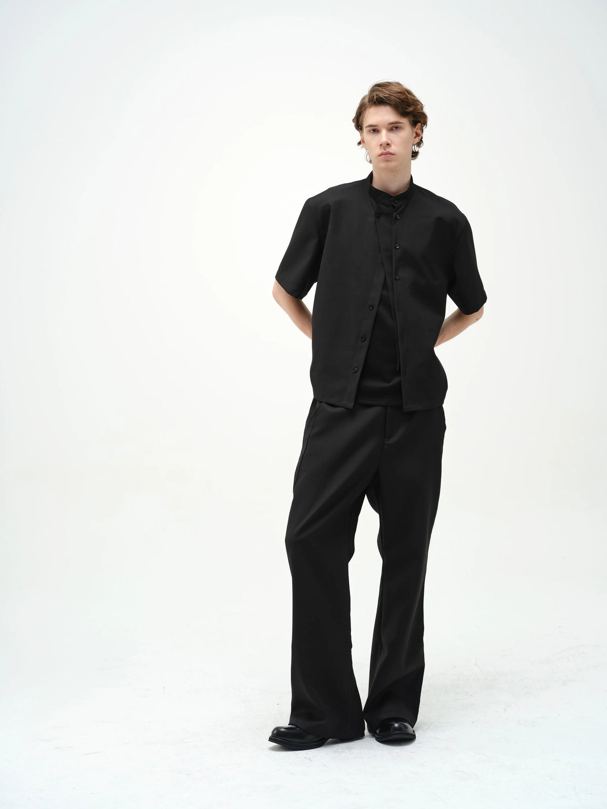 FLARED TWO-TONE DRESS PANTS