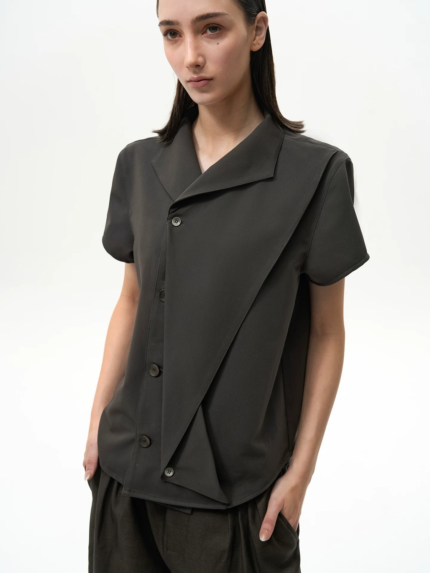 DECONSTRUCTED PLEATED SHIRT