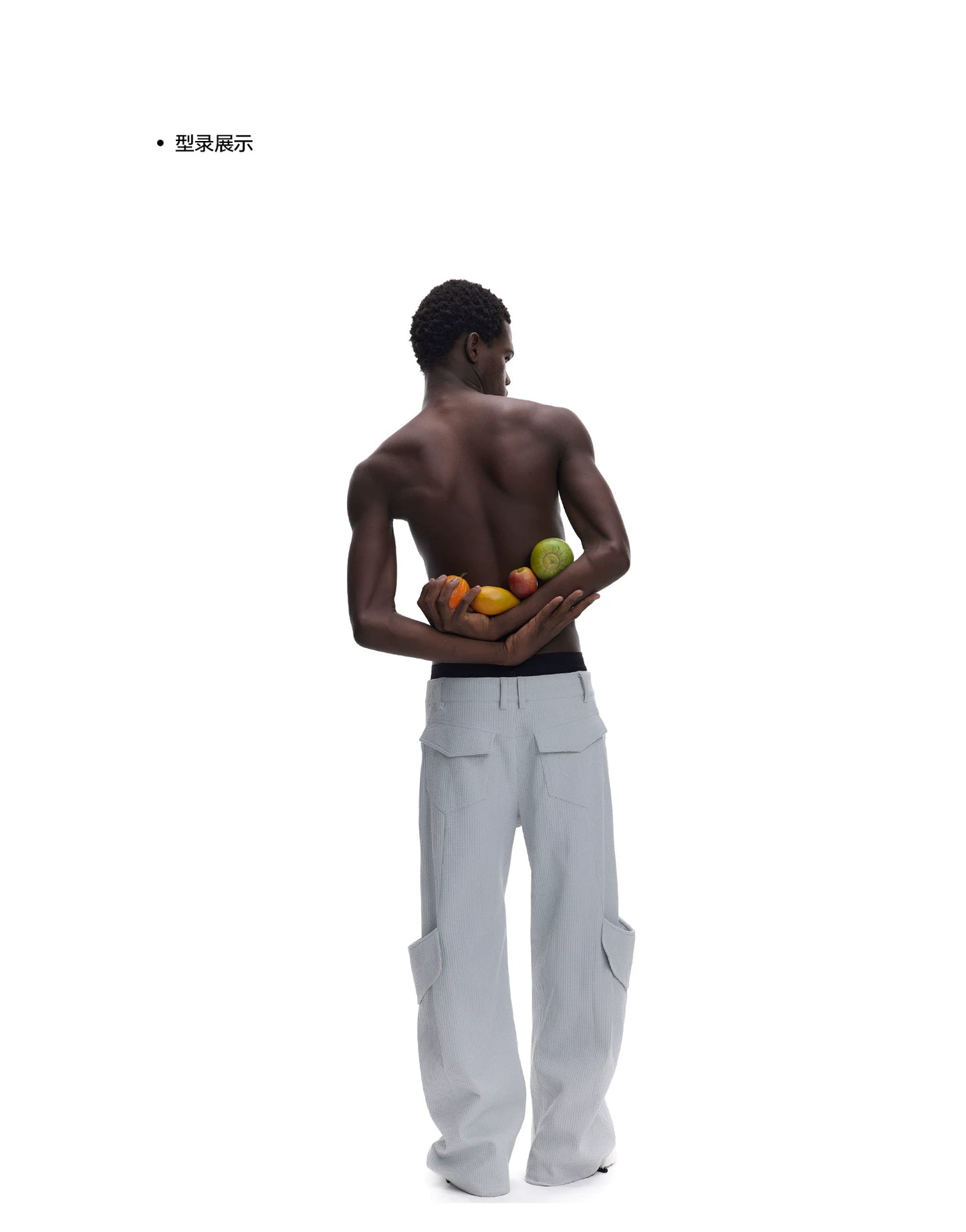 CASUAL WAFFLE-WEAVE POCKET PANTS