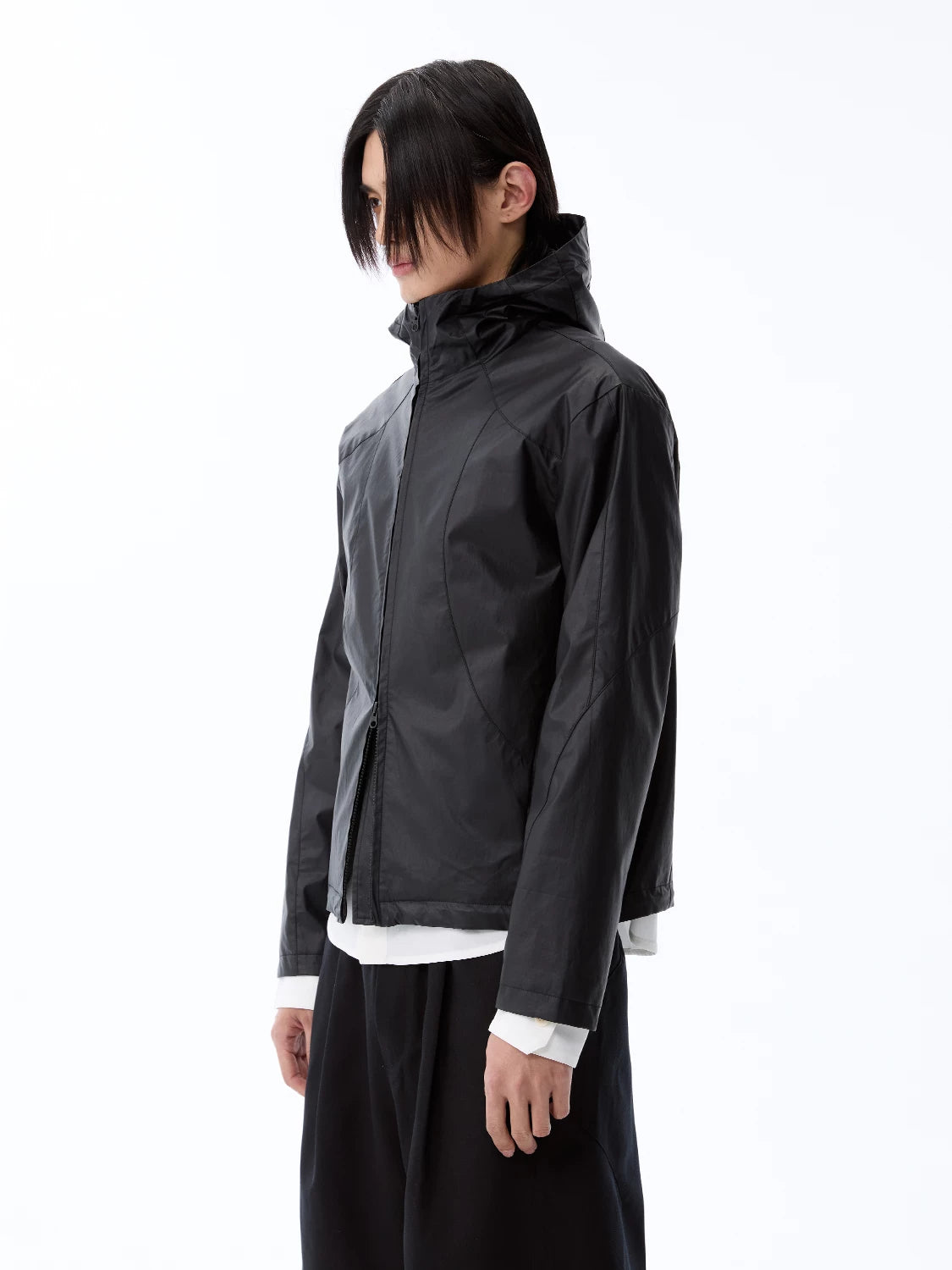 DECONSTRUCTED COATED OUTDOOR JACKET