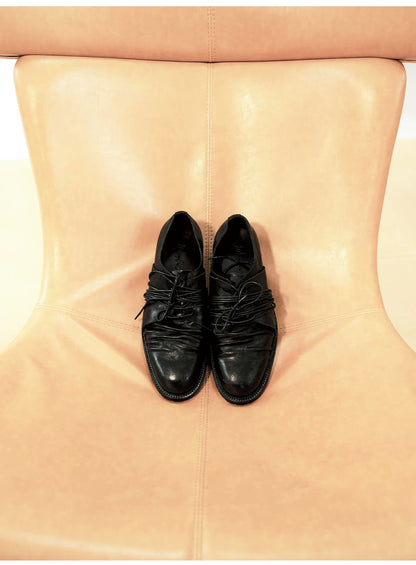 DISTRESSED LEATHER DERBY SHOES