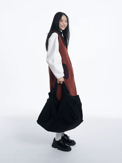 SUEDE TOUCH OVERSIZED TOTE BAG 2
