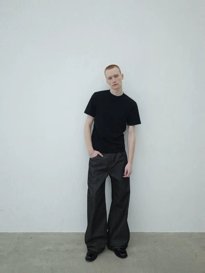 HAND-STITCHED DENIM PANTS