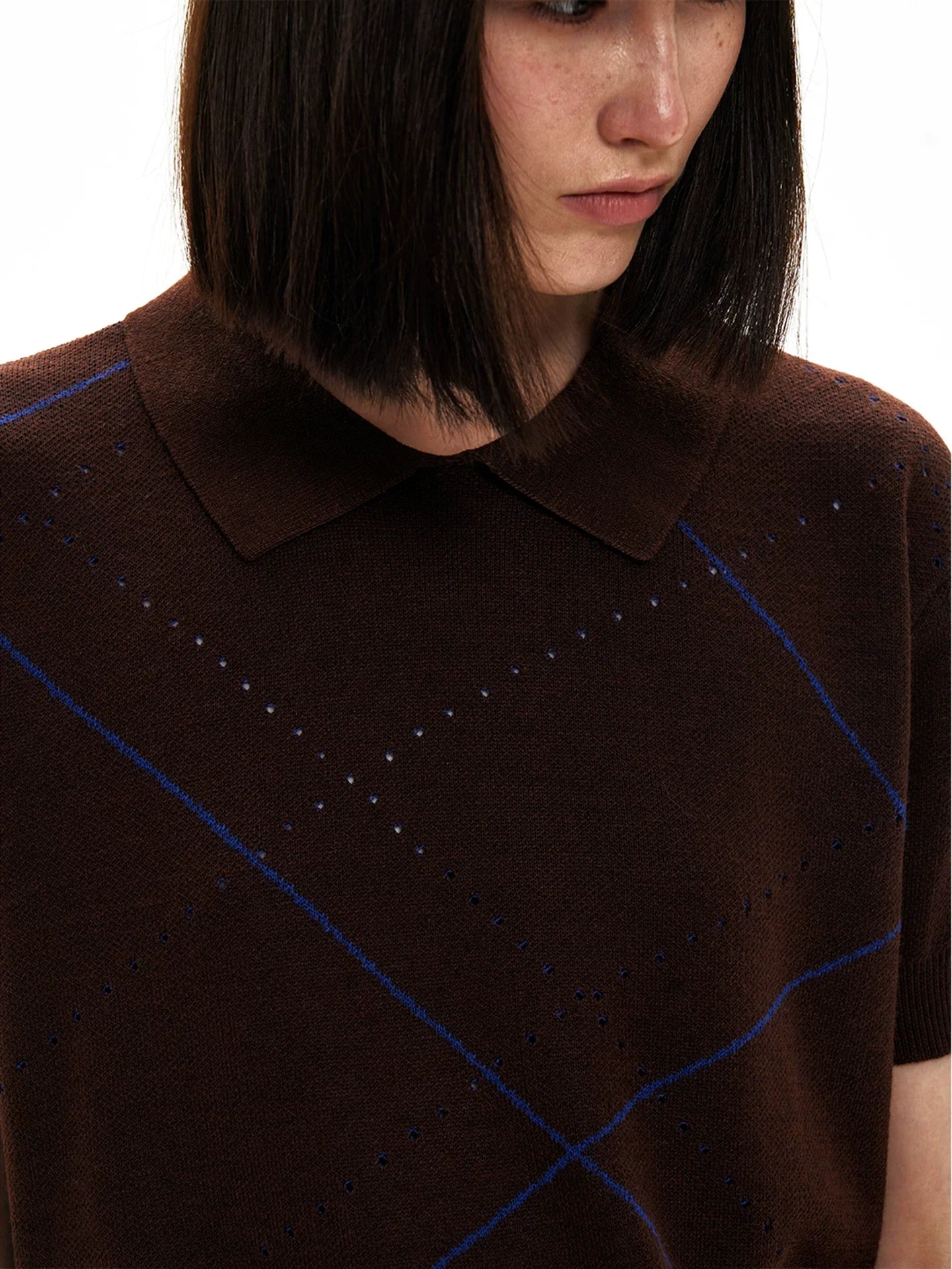 GEOMETRIC POLO TEE