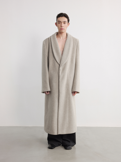 GREEN WOOL COLLAR COAT