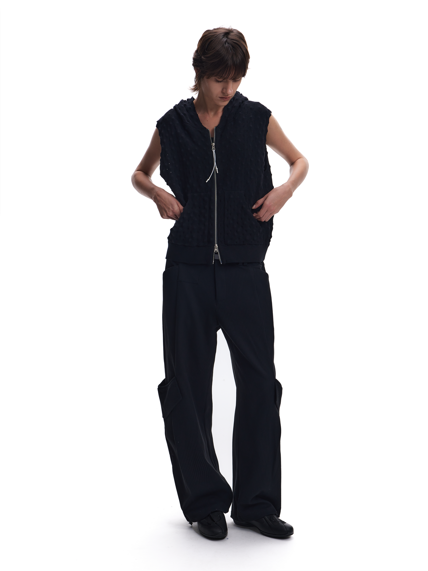 BREATHABLE TEXTURED CASUAL CARDIGAN