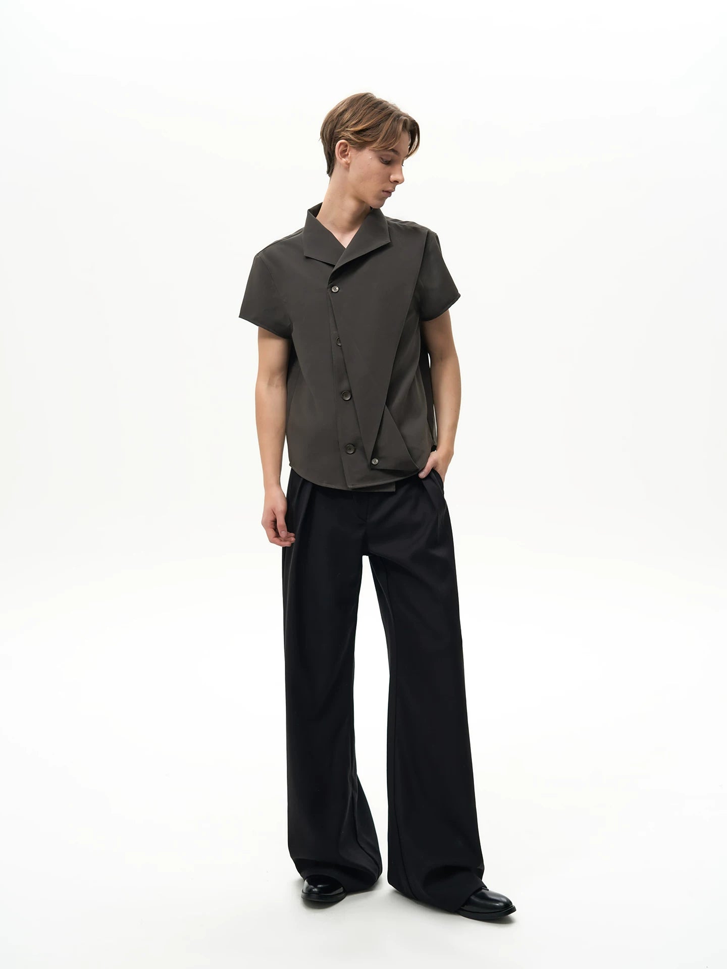 DECONSTRUCTED PLEATED SHIRT