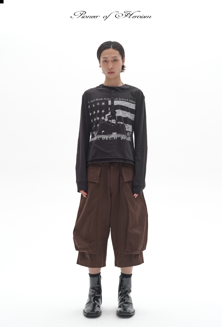 3D POCKETED CROP SHORTS