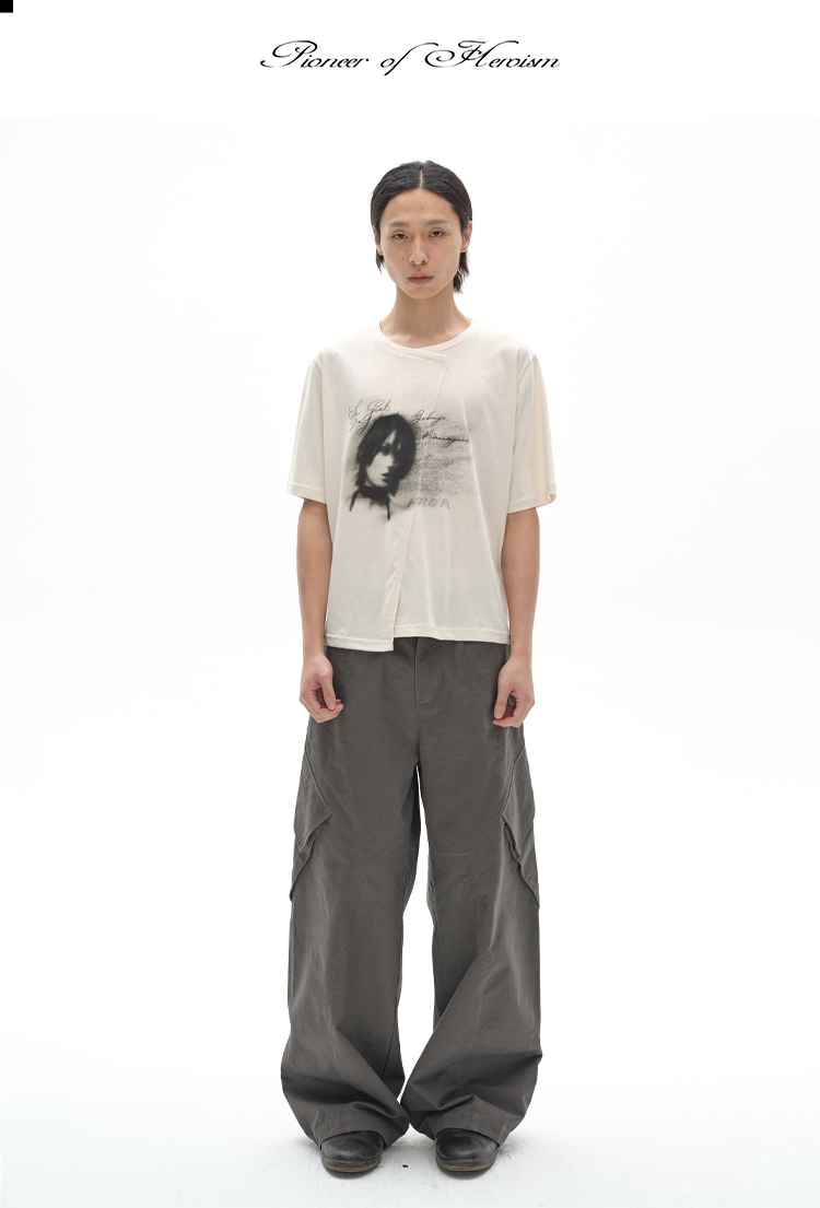 WASHED CARGO WORK PANTS