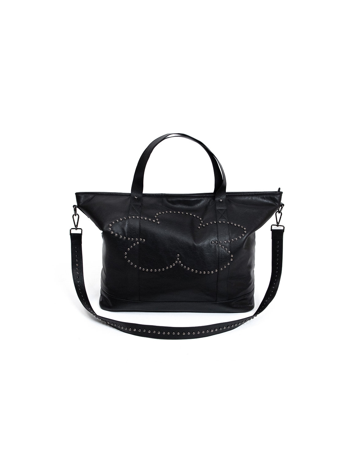 FLORAL STUDDED TOTE BAG