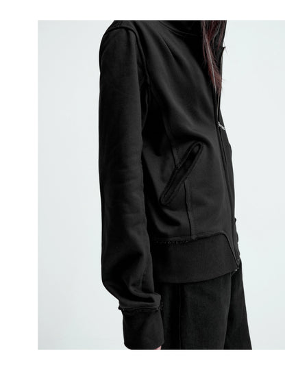 ZIPPERED SLIM-FIT HOODIE