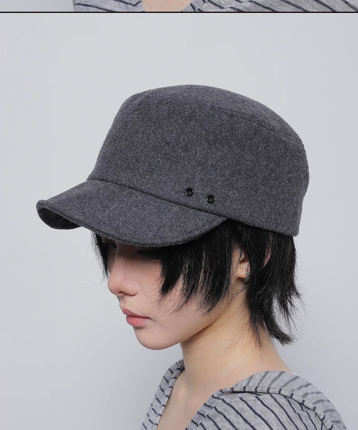 WOOL FLAT TOP CAP 10