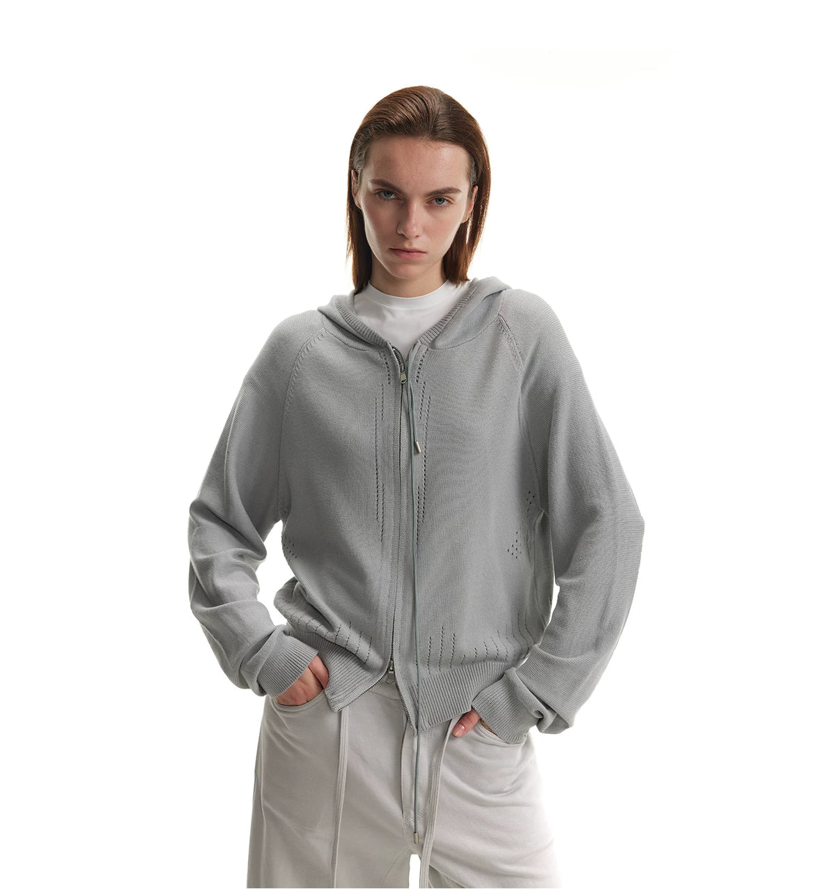 OPENWORK CROPPED FITNESS HOODIE