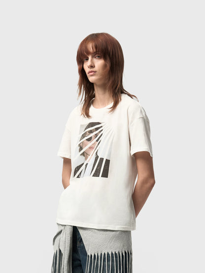 VINTAGE AGED WHITE HEMP T-SHIRT