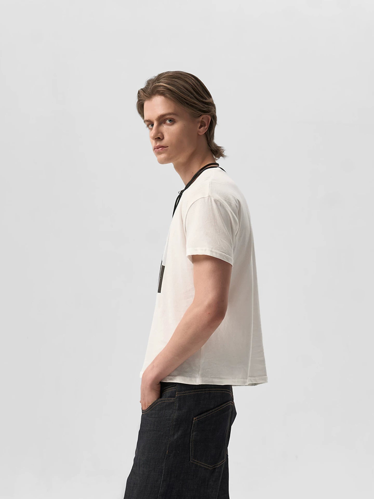 VINTAGE AGED WHITE HEMP T-SHIRT