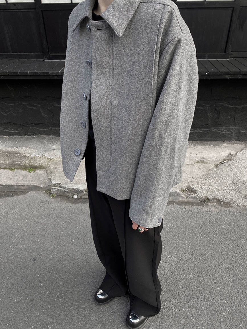 GRAY TWEED SHORT JACKET