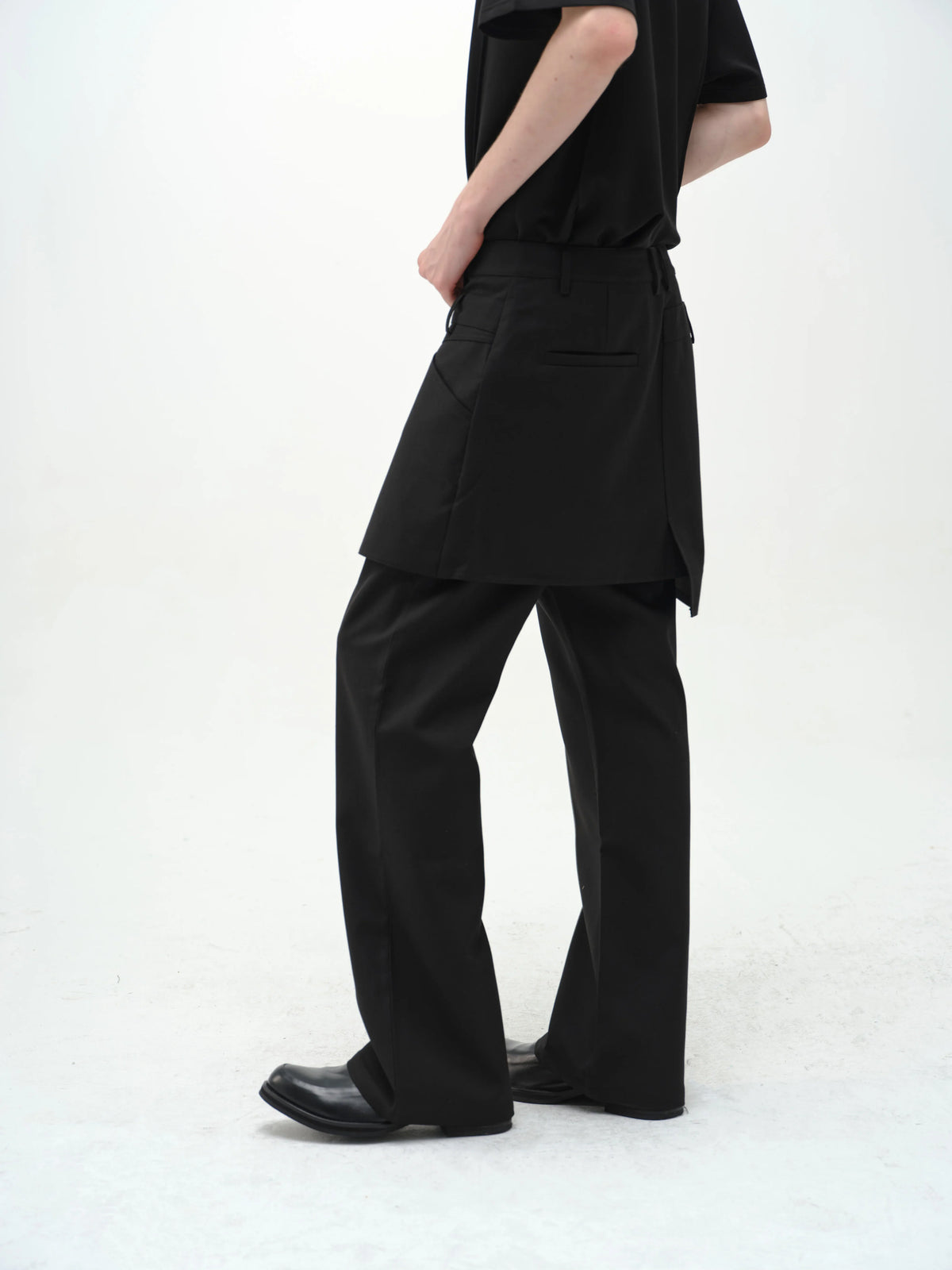 ASYMMETRICAL SKIRT-PANTS WITH FLARE