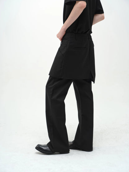 ASYMMETRICAL SKIRT-PANTS WITH FLARE