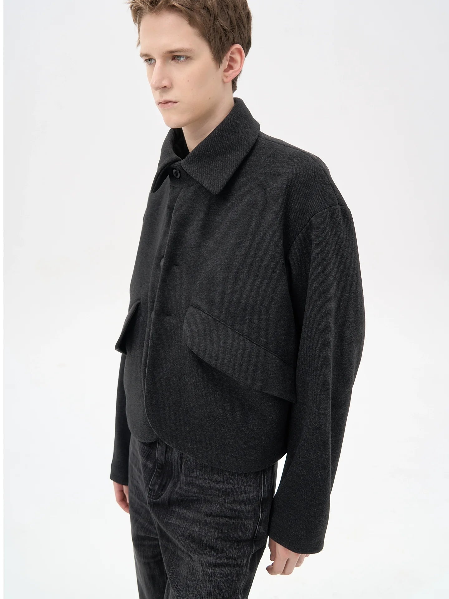 COCOON JACKET WITH CASHMERE BLEND