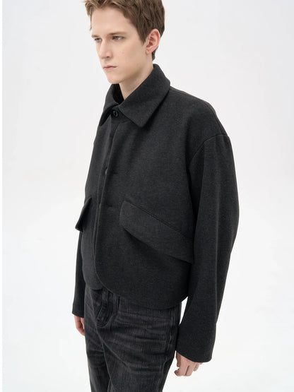 COCOON JACKET WITH CASHMERE BLEND