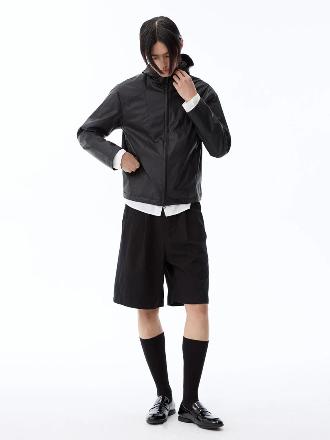 DECONSTRUCTED COATED OUTDOOR JACKET