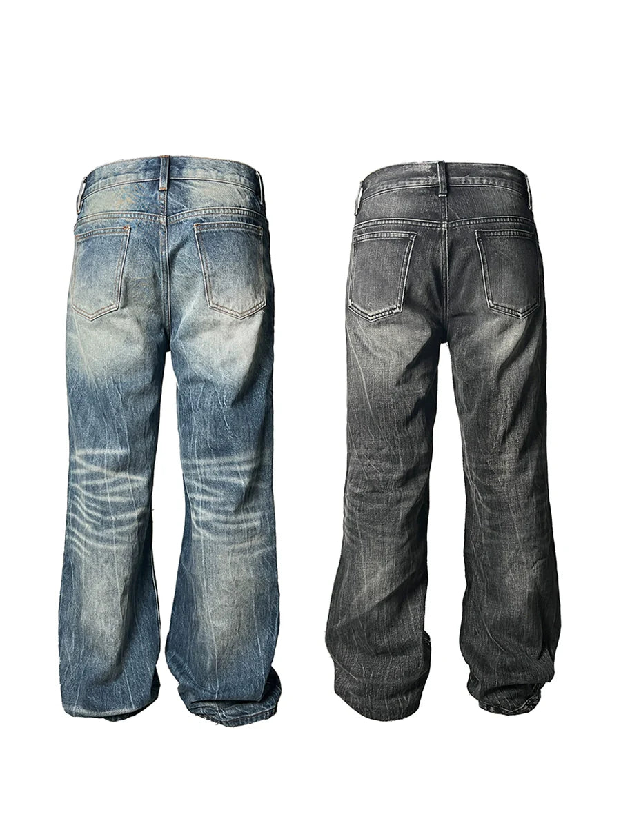 LIGHTNING BURST HEAVY WASH JEANS