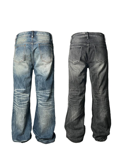 LIGHTNING BURST HEAVY WASH JEANS