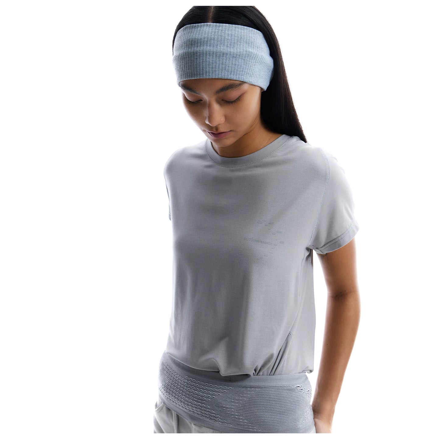 TENCEL WOOL PRINTED CROP TEE