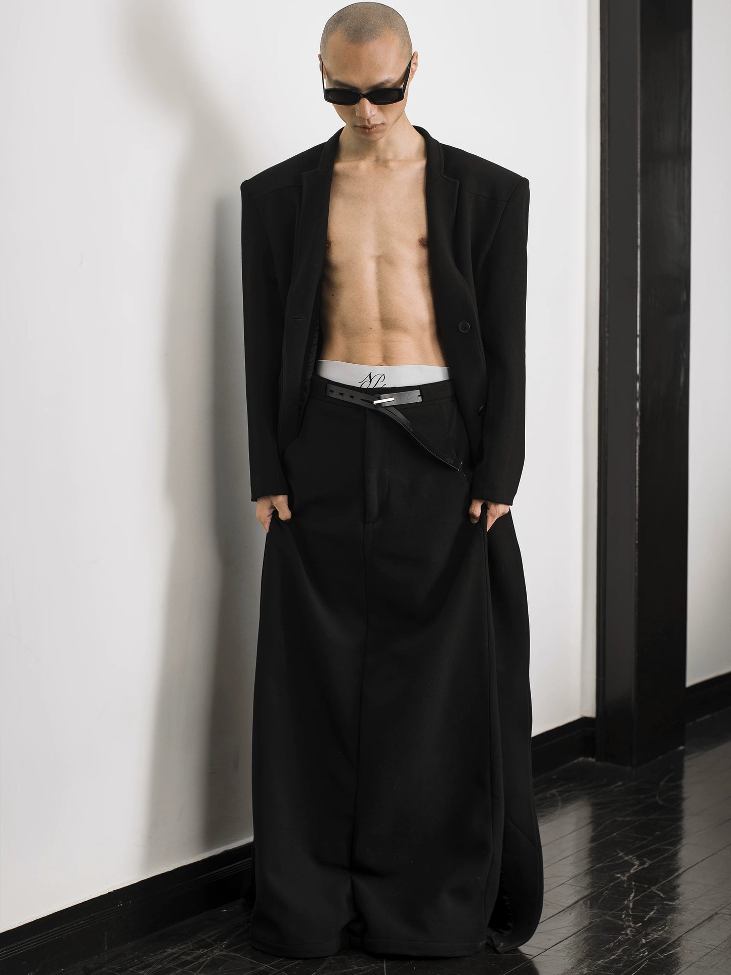 ULTRA HIGH-WAIST TRAPEZE PANTS