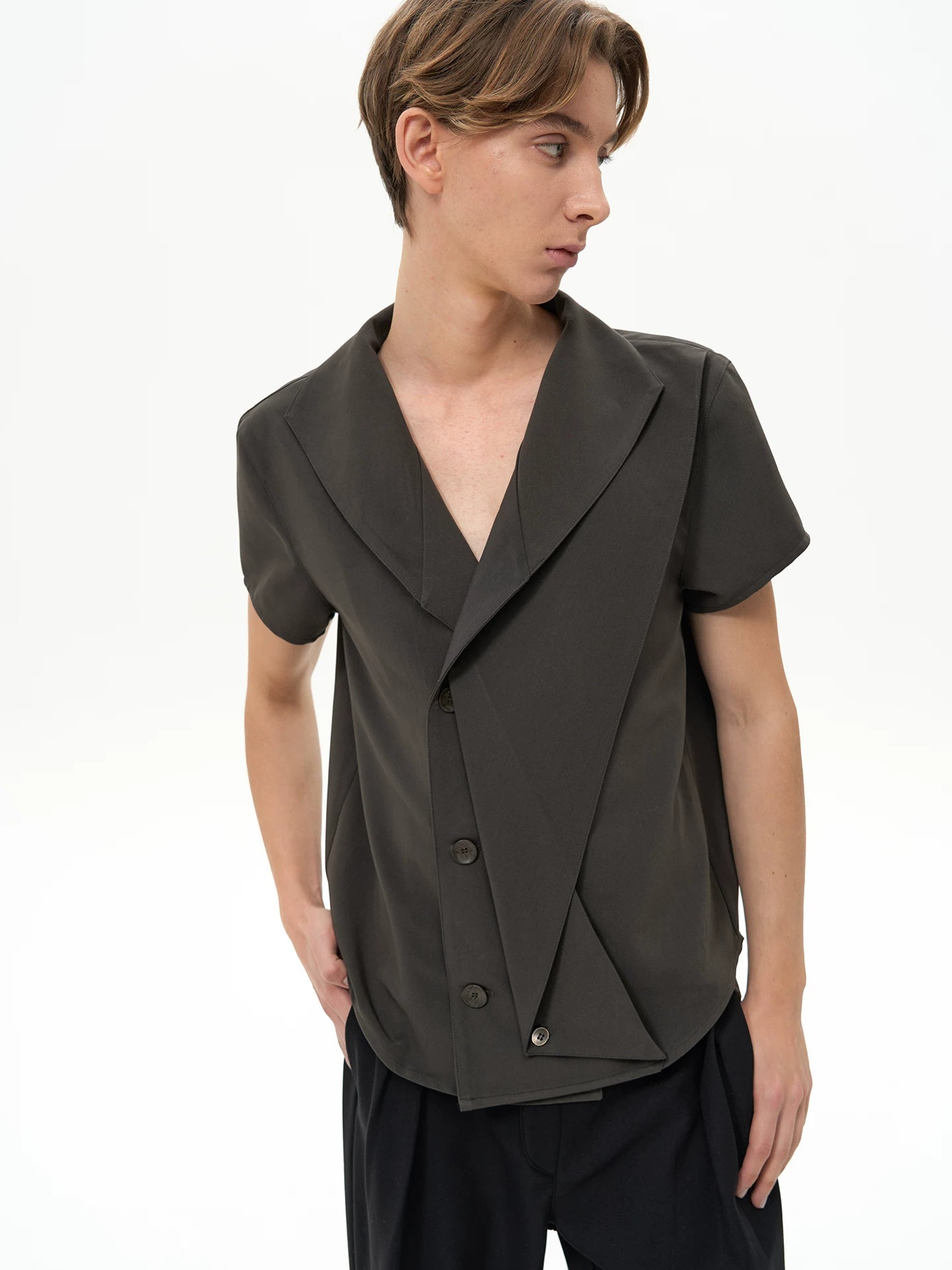 DECONSTRUCTED PLEATED SHIRT