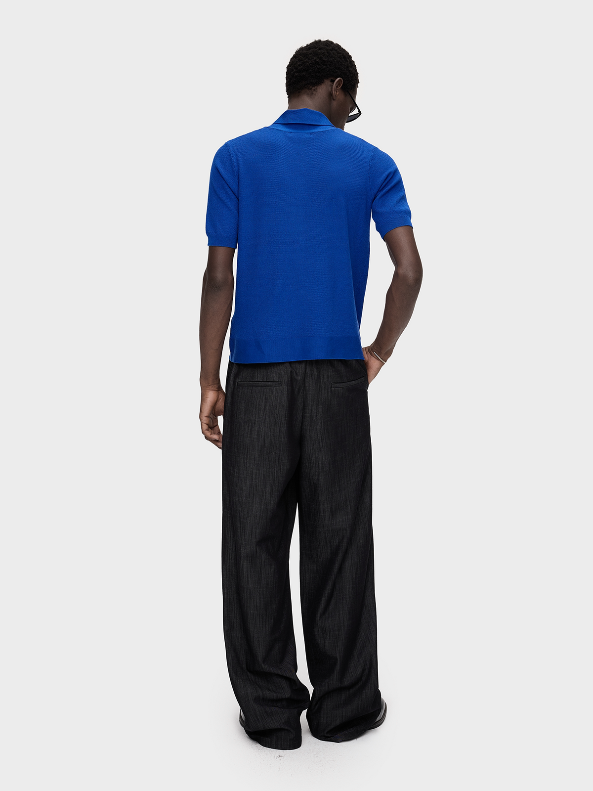 DENIM LOOK SLUB STRAIGHT TROUSERS 19